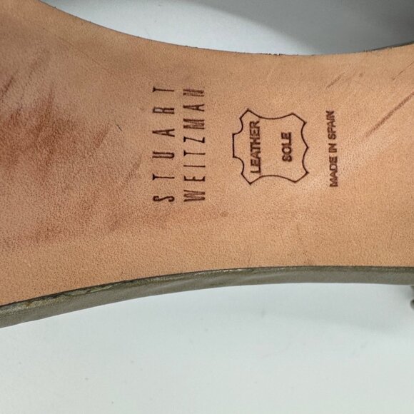 Stuart Weitzman Iconic Nudistsong Ankle Metallic Leather Strappy High Heel Sanda - Picture 6 of 10